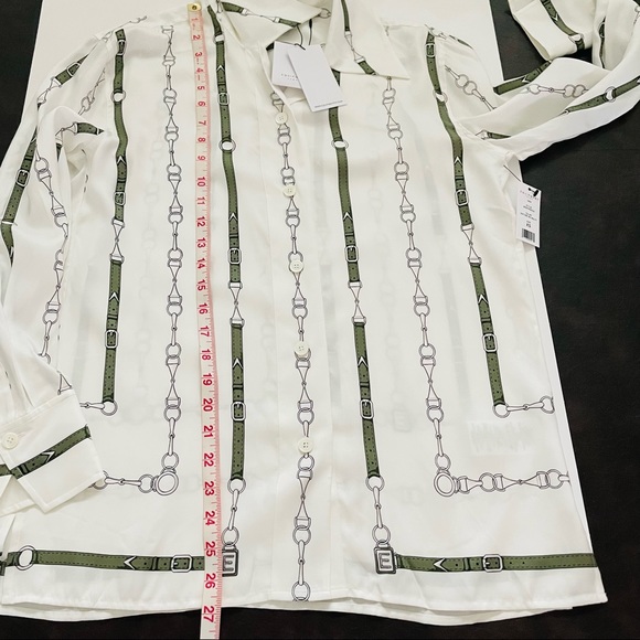 Equipment Button Front Zodi Printed Top - Picture 5 of 7